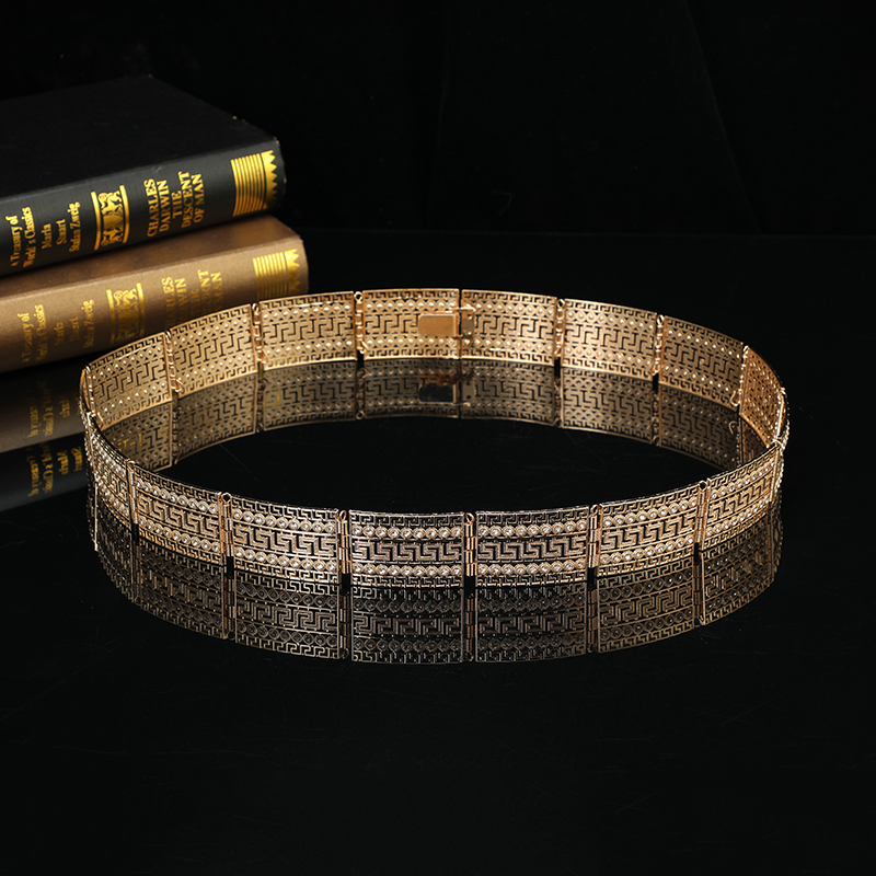 Ethnic Fashion Jewellery - Vintage Kaftan kristal altın kemer fas