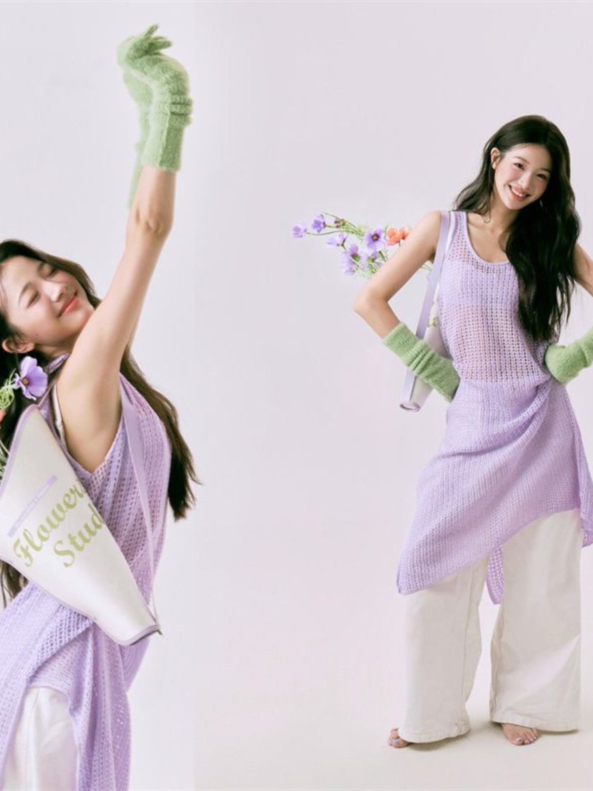 New Ethnic Fashion - Romantik Bahar Çiçek Baskılı Fotoğraf Stüdyosu