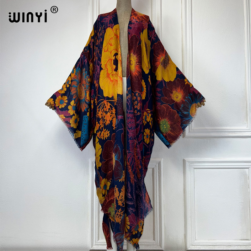 Kaftan Women Boho - WINYI Afrika Modası Yazlık Kimono Maxi