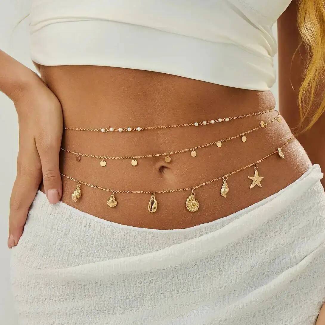 Ethnic Fashion Jewellery - IngeSight.Z 3 adet/takım Boho Denizyıldızı Kabuklu