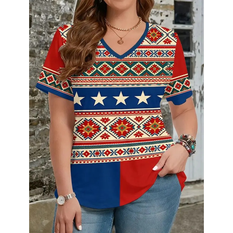 Y2K Ethnic Fashion - Kadınlar için 3D baskılı etnik tarz