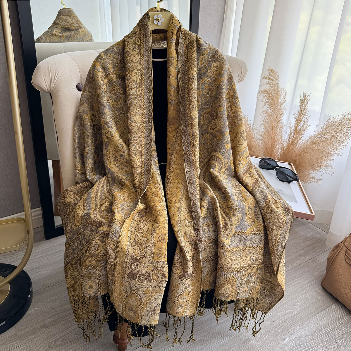 New Ethnic Fashion - 2025Püskül Battaniye Tasarımı Etnik Tarzı Kalın