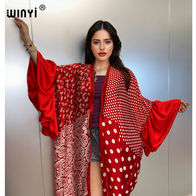 WINYI Yaz Kimono Parti Elbises - Kaftan Women Boho incelemesi ve fiyatı