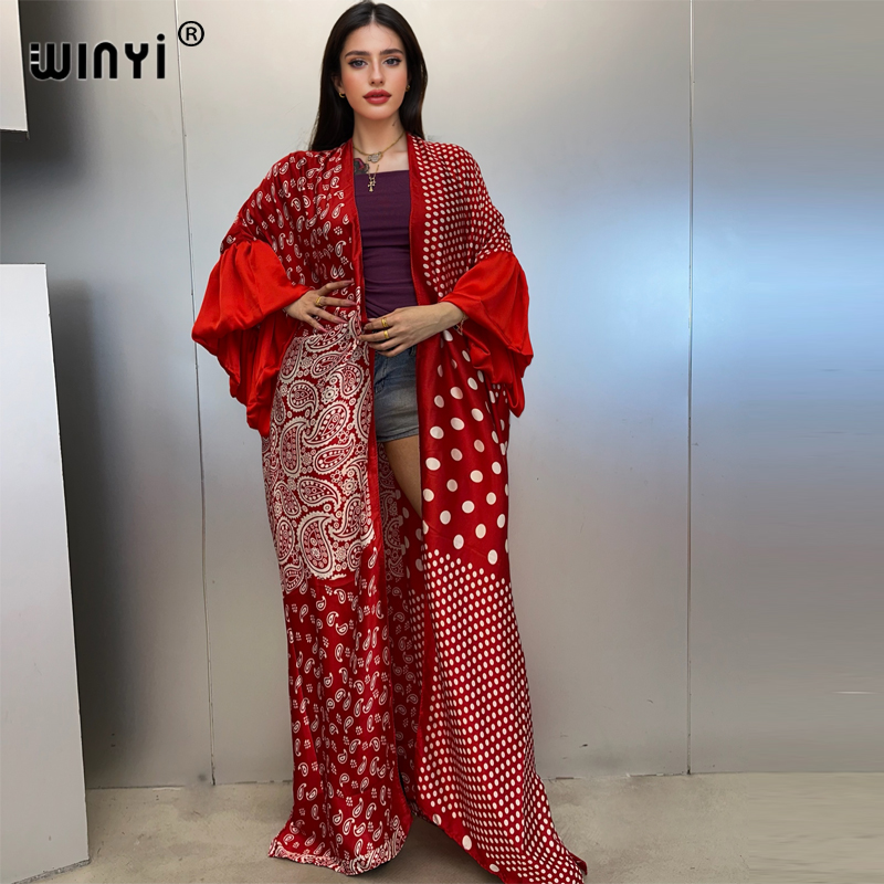 WINYI Yaz Kimono Parti Elbises - Kaftan Women Boho incelemesi ve fiyatı