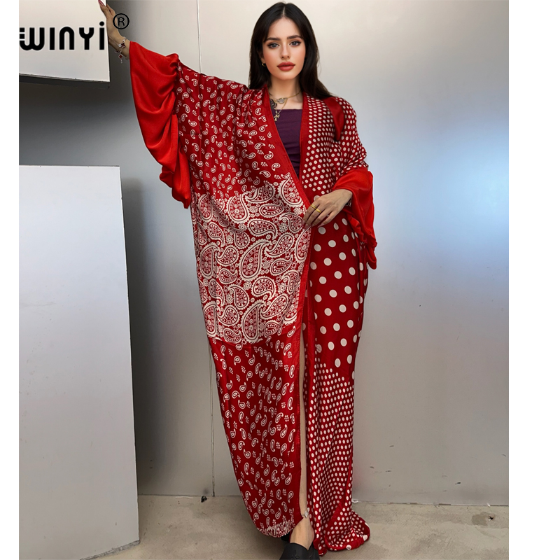 WINYI Yaz Kimono Parti Elbises - Kaftan Women Boho incelemesi ve fiyatı