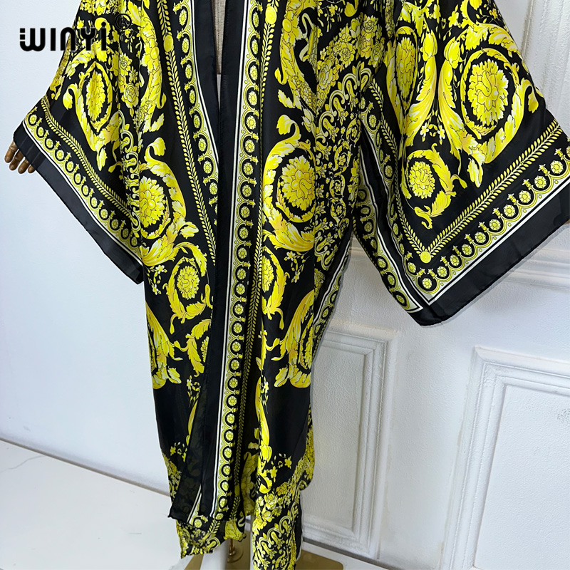 WINYI afrika boho baskı kimono - Kaftan Women Boho incelemesi ve fiyatı