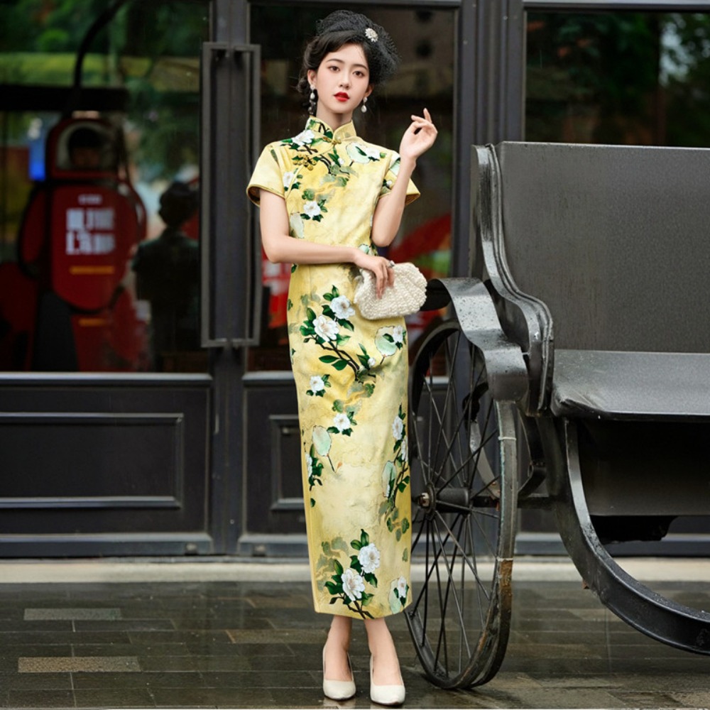 Qipao Elbise Kadın Giyim Moda  - Ethnic Fashion Wear incelemesi ve fiyatı