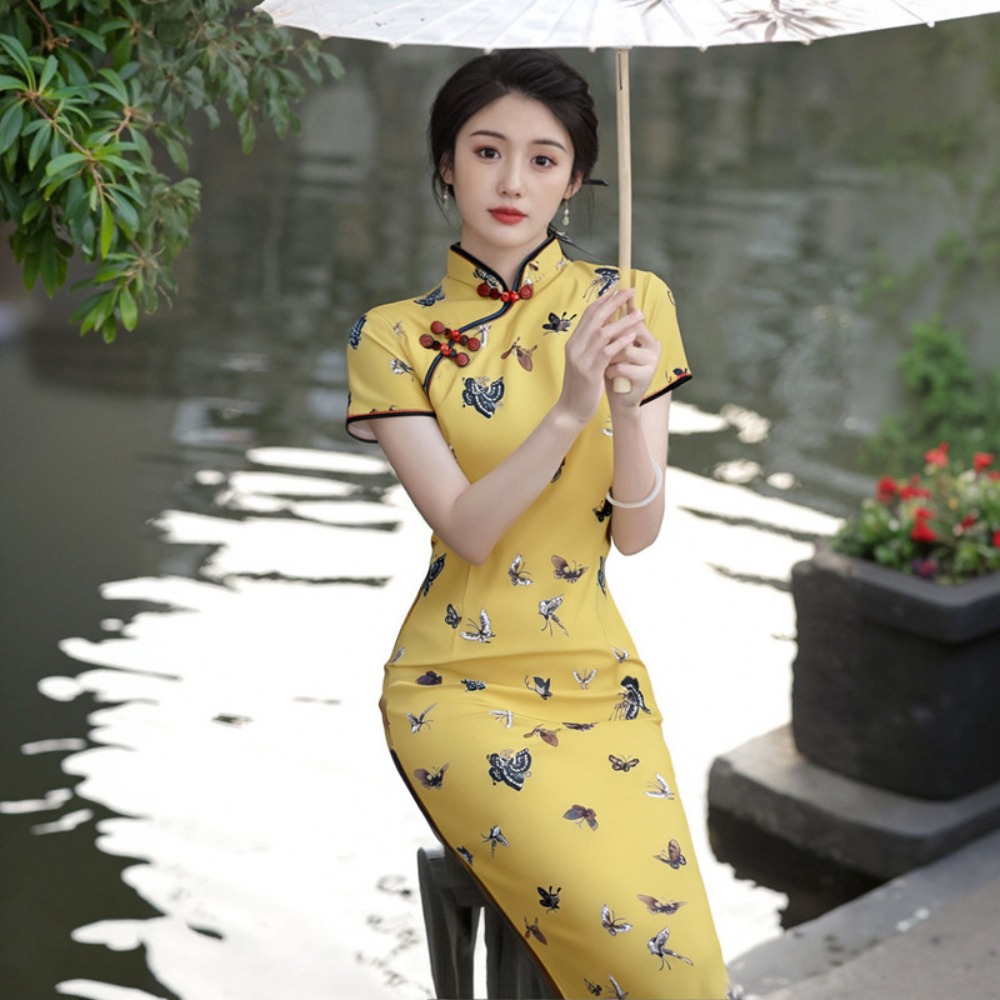 Qipao Elbise Kadın Giyim Moda  - Ethnic Fashion Wear incelemesi ve fiyatı