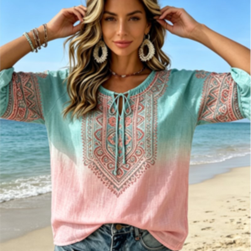 Kadınlar için Degrade Mavi Pem - Ethnic Fashion Wear incelemesi ve fiyatı